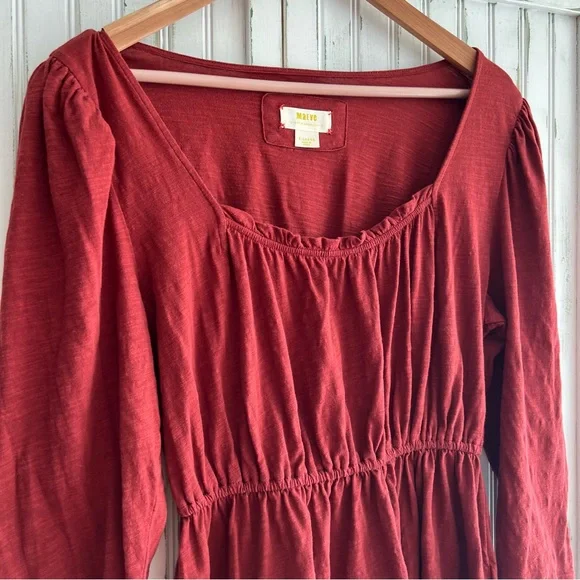 Anthropologie Red Peplum Blouse - Picture 6 of 10